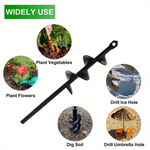 Garden Auger Spiral Drill Bit With 3/8" Hex Drive Drill