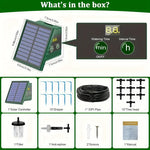 1pc DIY Solar-Powered Automatic Drip Irrigation System for Raised Beds, Greenhouses, Vegetable Gardens, Balcony & Hanging Plants
